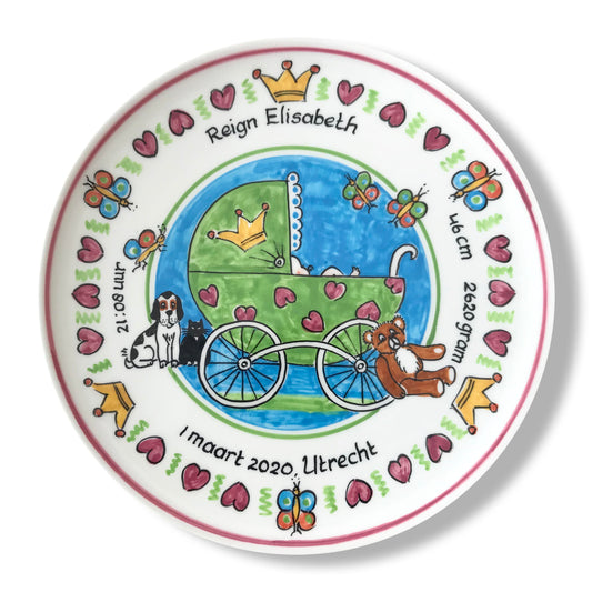 Color Birth Plate (8 in)